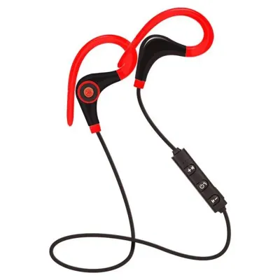 Casti Wireless Techstar® BT200, Bluetooth 4.1 ,HD Audio, Rezistente la Transpiratie, Comenzi pe Fir, Rosu