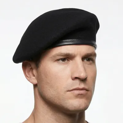 Bereta Militara Pentagon - Lana Australiana 62S - NEGRU / 60 cm