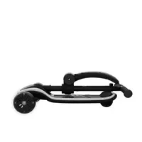 Trotineta pentru copii Kinderkraft Raket Up Black pliabila, reglabila, cu lumini Led si scaunel