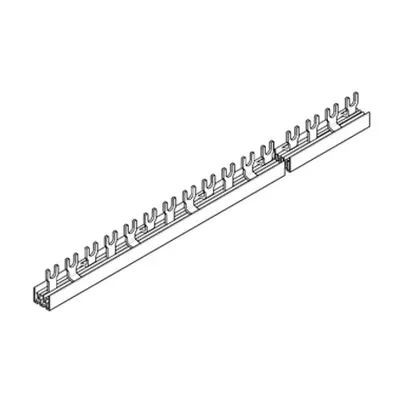 Baretă cu contacte furcă 18mm, 3 poli, 10mmp, 1m
