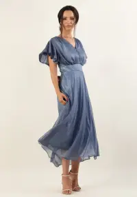 Rochie eleganta din voal cu sclipici