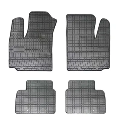 Set covorase auto din cauciuc Fiat Doblo 1 5Loc 2000-2010, presuri FROGUM, negre, 4 buc.