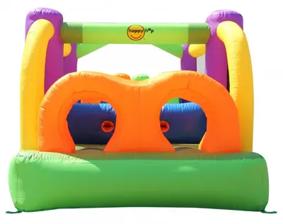 Saltea gonflabila Obstacle Course cu spatiu de catarat, doua tobogane, loc pentru sarit si doua tunele