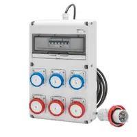 Q-din 14 Acs - Mobile-Portable - With Cable and Plug - 3 2p+e 16a Iec309 + 2 3p+e 16a Iec309 + 1 3p+e 32a Iec309 - Ip65