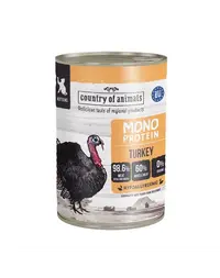 COUNTRY OF ANIMALS hrană umedă monoproteică cu curcan pentru pisoi 400 g