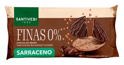 Biscuiți subțiri din hrișcă cu ciocolată naturală, 90 g, Santiveri