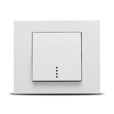 Intrerupator LED ST Alb Ovivo Grano, 400-010200-201
