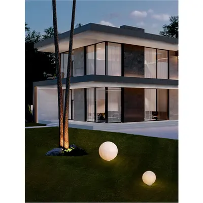 Pitic MOON Alb Textura Resign & Alb Baza cu Spike LED · E27 · 1x12 Wat 220-240 Volt IP65