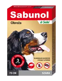 Sabunol Dog GPI, Zgarda Antiparazitara Caini 25-50 kg, Culoare Gri (75cm)