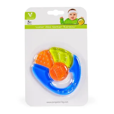 Jucarie gingival Cangaroo - Curcubeu, albastru