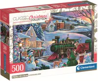 Puzzle Clementoni din 500 piese - Trenul de Crăciun