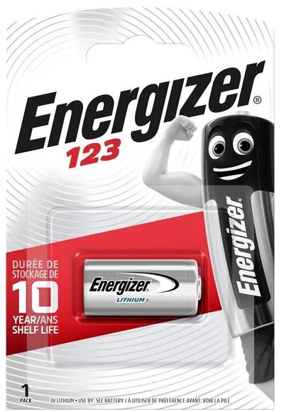 Baterie foto litiu Energizer – CR123A, 3V, 1 bucată