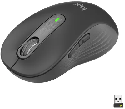 Mouse Logitech - Signature M650 L, optic, wireless, negru