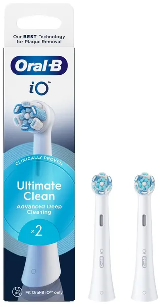 Capete de rezervă Oral-B - iO Ultimate Clean, 2 bucăți, alb
