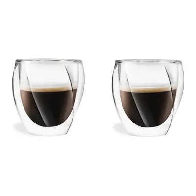 Căni 2 buc. pentru cappuccino, cu perete dublu 250 ml Cristallo – Vialli Design