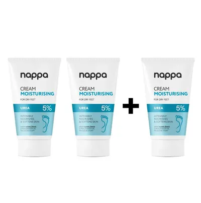 Set 2+1 gratis - Crema hidratanta pentru picioare uscate cu 5% uree - 150 ml - Nappa