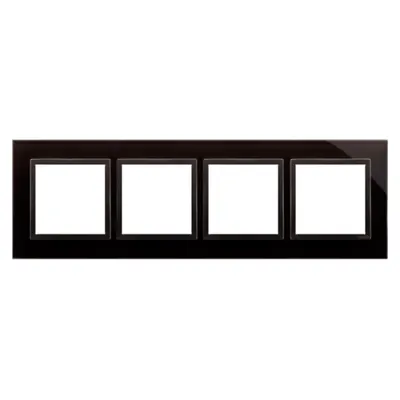 Rama cvadrupla de sticla IP20/IP44(a se folosi cu DUN4 pentru IP44), lava stinsa