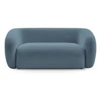 Canapea albastră cu tapițerie din chenille 160 cm Celine – Bobochic Paris