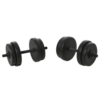 HomCom Set de 2 Gantere cu Discuri 18Kg