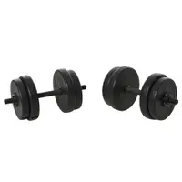 HomCom Set de 2 Gantere cu Discuri 18Kg