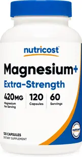 Magnesium+ Extra Strength, 120 capsule , Nutricost