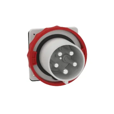 Stecher Mureva, Drept, 125A, 3P + N + E, 380, 415 V AC, IP67, panou