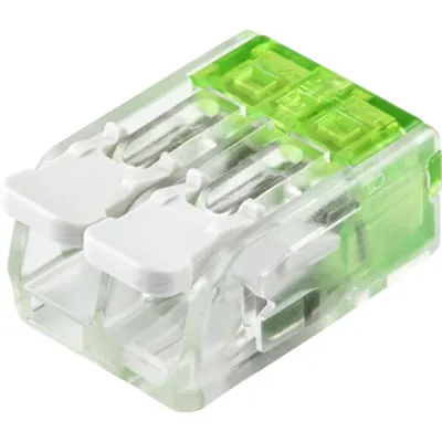 Clema de legaturi fara şurub, transparenta, care se deschide 0,5-6(4)mm2, 41A, 450VAC 2P
