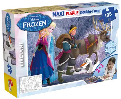 Puzzle cu două fețe Lisciani pentru colorare 108 piese - Pentru plimbare