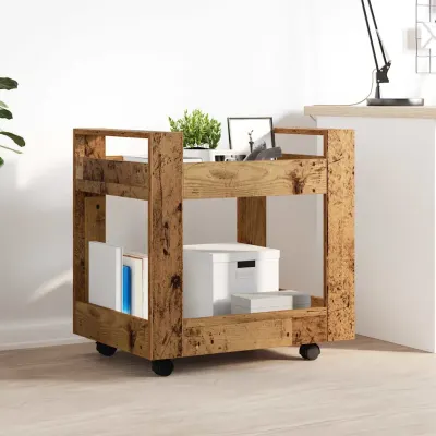 vidaXL Cărucior Birou Lemn Vechi 60 x 45 x 60 cm Lemn prelucrat