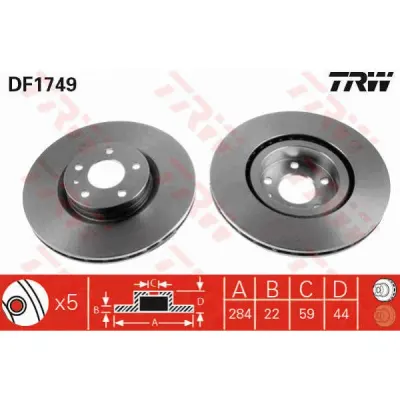 Disc frana TRW DF1749