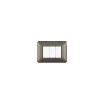 Placa ornament 2 module Metalizat Fier Bticino Matix