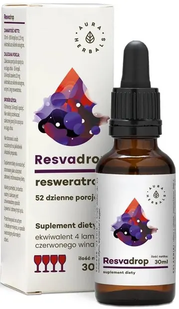 Resvadrop Resveratrol, picături, 30 ml, Aura Herbals