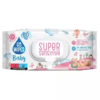 Servetele umede bebelusi cu capac, super sensitive, Go Wipes, capac, 60 buc Engros