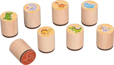Stampile din lemn Goki - Dinozaur, gama larga