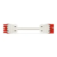 pre-assembled interconnecting cable; Eca; Socket/plug; 5-pole; Cod. P; H05Z1Z1-F 5G 2.5 mm²; 6 m; 2,50 mm²; red