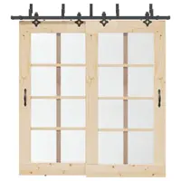 Gossi set feronerie pentru usi glisante, negru, 213,5 cm, otel