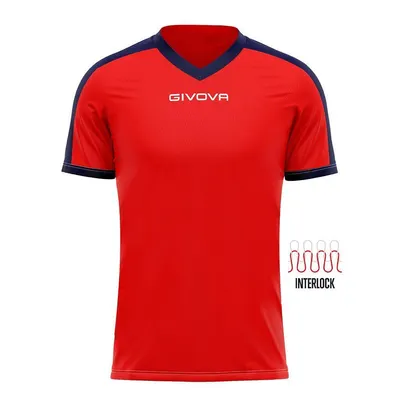 Tricou Givova Revolution, Roșu/Bleumarin, 3XL