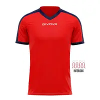 Tricou Givova Revolution, Roșu/Bleumarin, 3XL