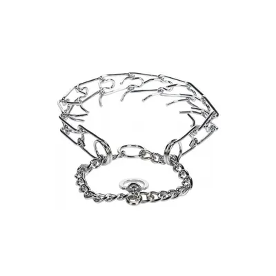 Zgarda metalica, argintie, ajustabila, 3 mm x 40 cm