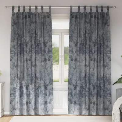 Gossi cortine de catifea 2 piese cu capsena gri argintiu 260x140 cm