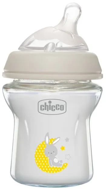 Biberon din sticla Chicco - Natural Feeling, cu tetina 0 l+, 150 ml, sortiment