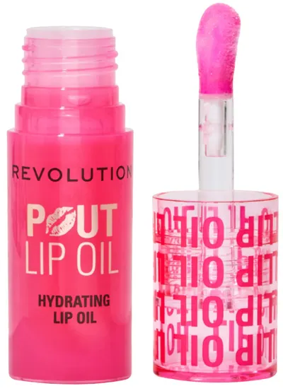Makeup Revolution Ulei de buze hrănitor Pout Lip, Watermelon Pink, 3 ml