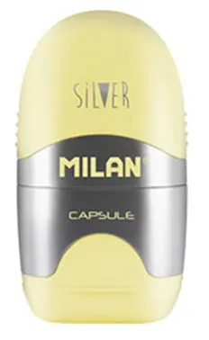 Radiera cu ascutitoare Milan - Silver, sortiment