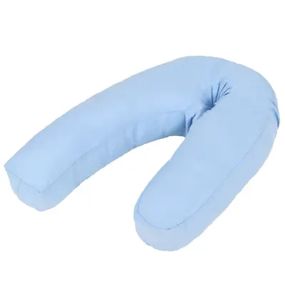 vidaXL Pernă de sarcină în formă de J, albastru, 54x(36-43) cm