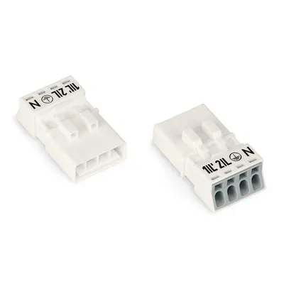 Plug; 4-pole; 1,50 mm²; white