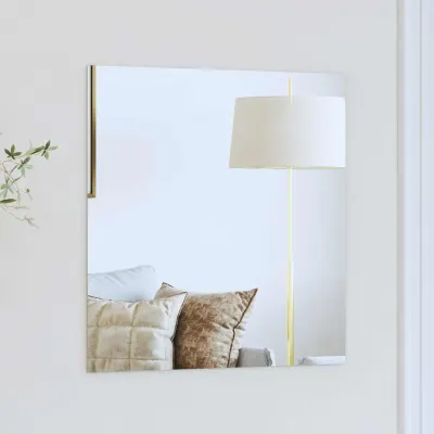 vidaXL Ogledna de perete Pătrat 50 x 50 cm sticlă securizată