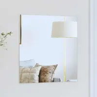 vidaXL Ogledna de perete Pătrat 50 x 50 cm sticlă securizată
