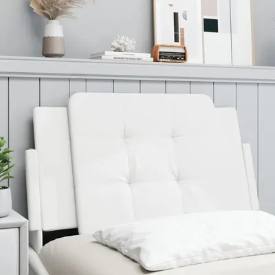 vidaXL Pernă pentru tăblie pat, Zadar, alb, 90 cm, piele artificială