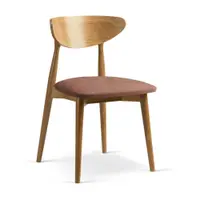 Scaun de dining în culoare naturală/roz prăfuit stivuibil din lemn de fag Leon – Micadoni