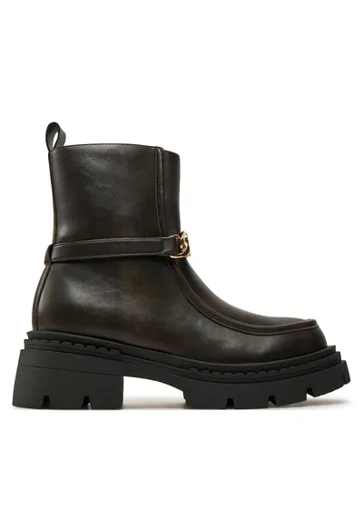 Botine dama 242TGT110 - Piele ecologica - Maro - Maro